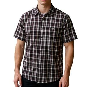 Arc'teryx Mens Brohm Plaid Cotton Short Sleeve Button Down Shirt XL